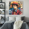 Tableau Luffy One Piece Mur street-art graffiti