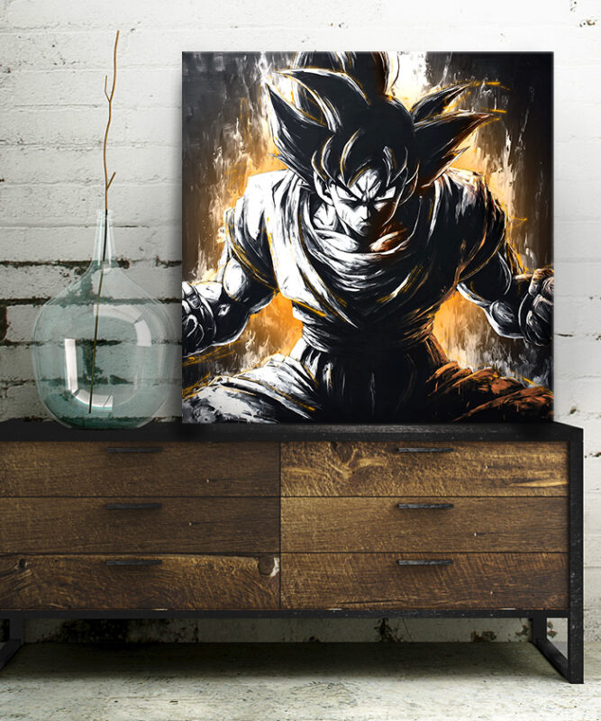 Tableau déco Dragon Ball Son Goku Kamehameha - Tableau Deco