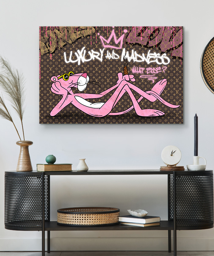 Tableau déco Panthère Rose Louis Vuitton