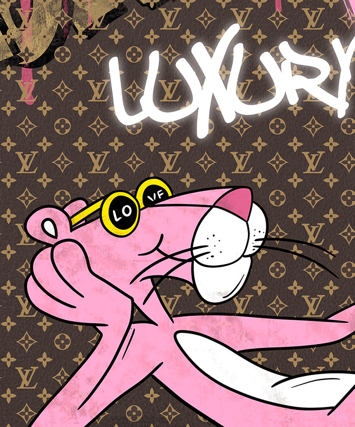 Tableau déco Panthère Rose Louis Vuitton