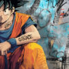 Tableau déco Dragon Ball Son Goku street art mur graffiti Nike
