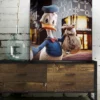 Tableau déco Cartoon Donald le dandy braqueur louis vuitton luxe toons