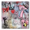 Tableau déco Panthère Rose Banksy Street-art Graffiti