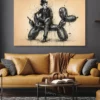 Charlie Chaplin et le chien en ballon gonflable peinture artiste