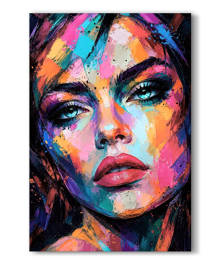 portrait visage femme sensuelle peinture huile moderne artiste