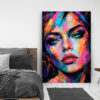 portrait visage femme sensuelle peinture huile moderne artiste