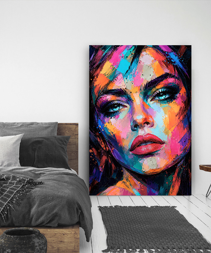 portrait visage femme sensuelle peinture huile moderne artiste