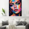 portrait visage femme sensuelle peinture huile moderne artiste