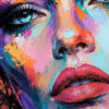 portrait visage femme sensuelle peinture huile moderne artiste