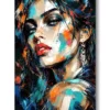 tableau deco portrait peinture femme moderne artiste huile