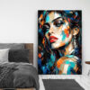 tableau deco portrait peinture femme moderne artiste huile