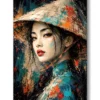 tableau portrait ethnique femme vietnamienne peinture artiste
