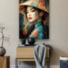 tableau portrait ethnique femme vietnamienne peinture artiste