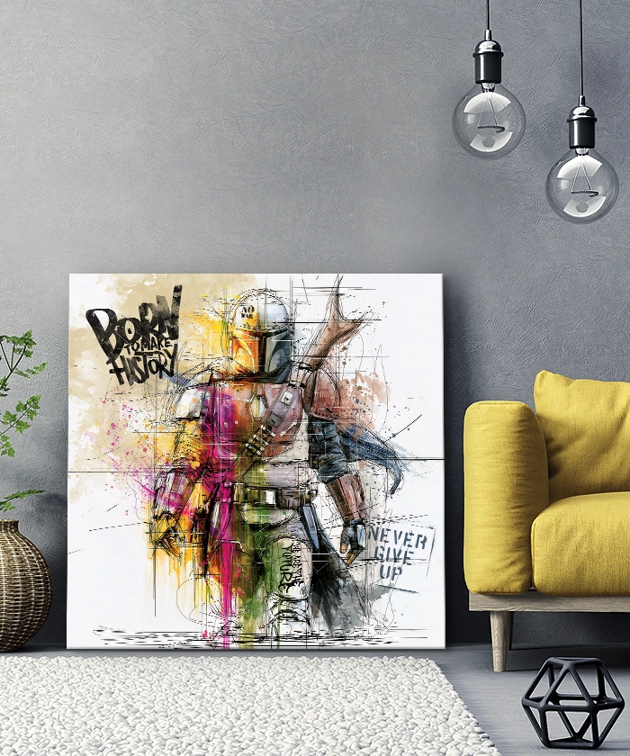 Tableau déco Mandalorian Star Wars Pop-Art