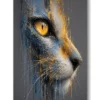 Tableau déco tête de chat peinture coulante