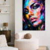 tableau portrait femme abstrait peinture moderne artiste