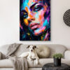 tableau portrait femme abstrait peinture moderne artiste