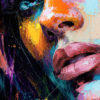 tableau portrait femme abstrait peinture moderne artiste