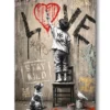 Tableau Street Art Enfant Graffiti Love Style Banksy artiste