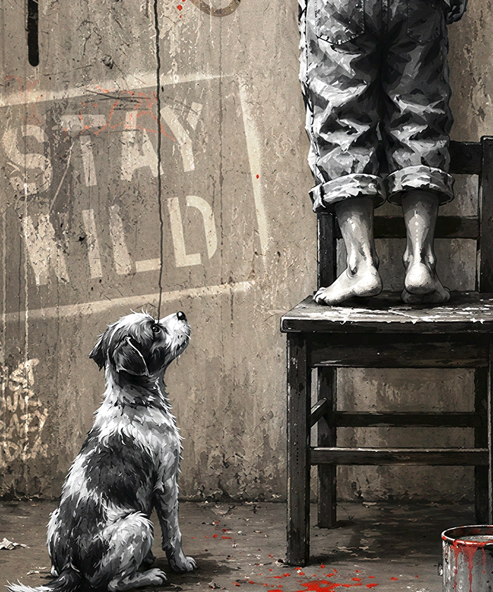 Tableau Street Art Enfant Graffiti Love Style Banksy artiste